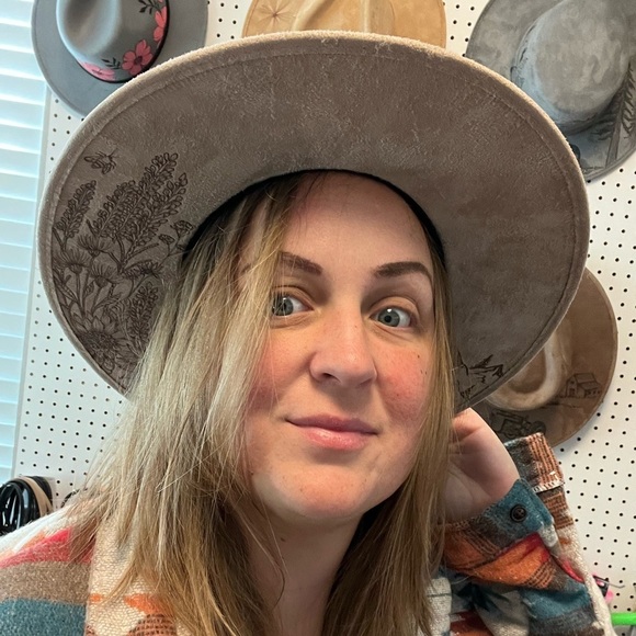 Tan sunflower hat floral rancher hat boho cowgirl hat main image 4